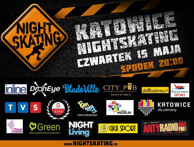 Ilustracja przedstawiająca partnerów nightskatingu