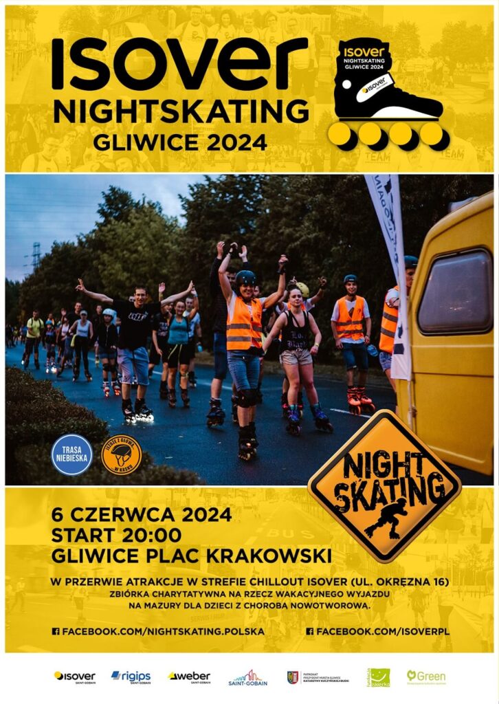Ilustracja przedstawiająca partnerów nightskatingu