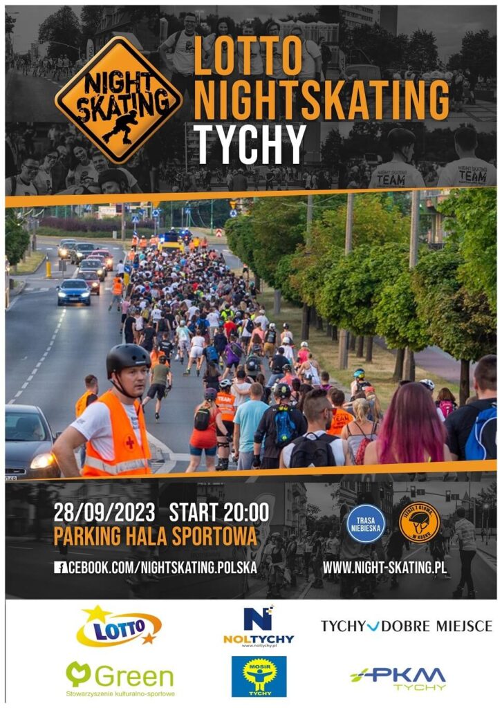 Ilustracja przedstawiająca partnerów nightskatingu